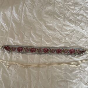 Vintage rose tapestry wrap style belt